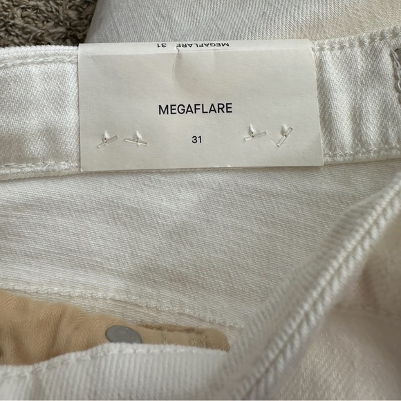 7 for all man kind MEGA FLARE JEAN IN CLEAN WHITE NWT - Picture 7 of 7